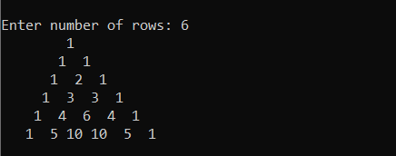 Pascal Triangle in C - Code Revise