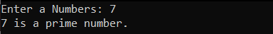 C++ Program to Check Prime Number