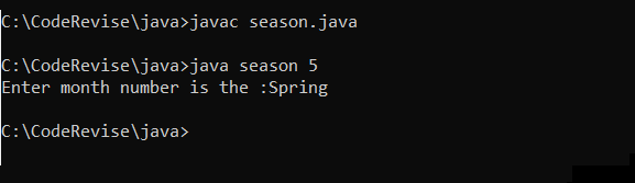 Find Season of Month in Java