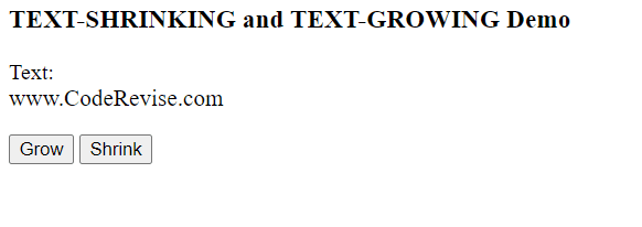 text shrink and grow