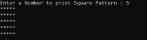 square star pattern output